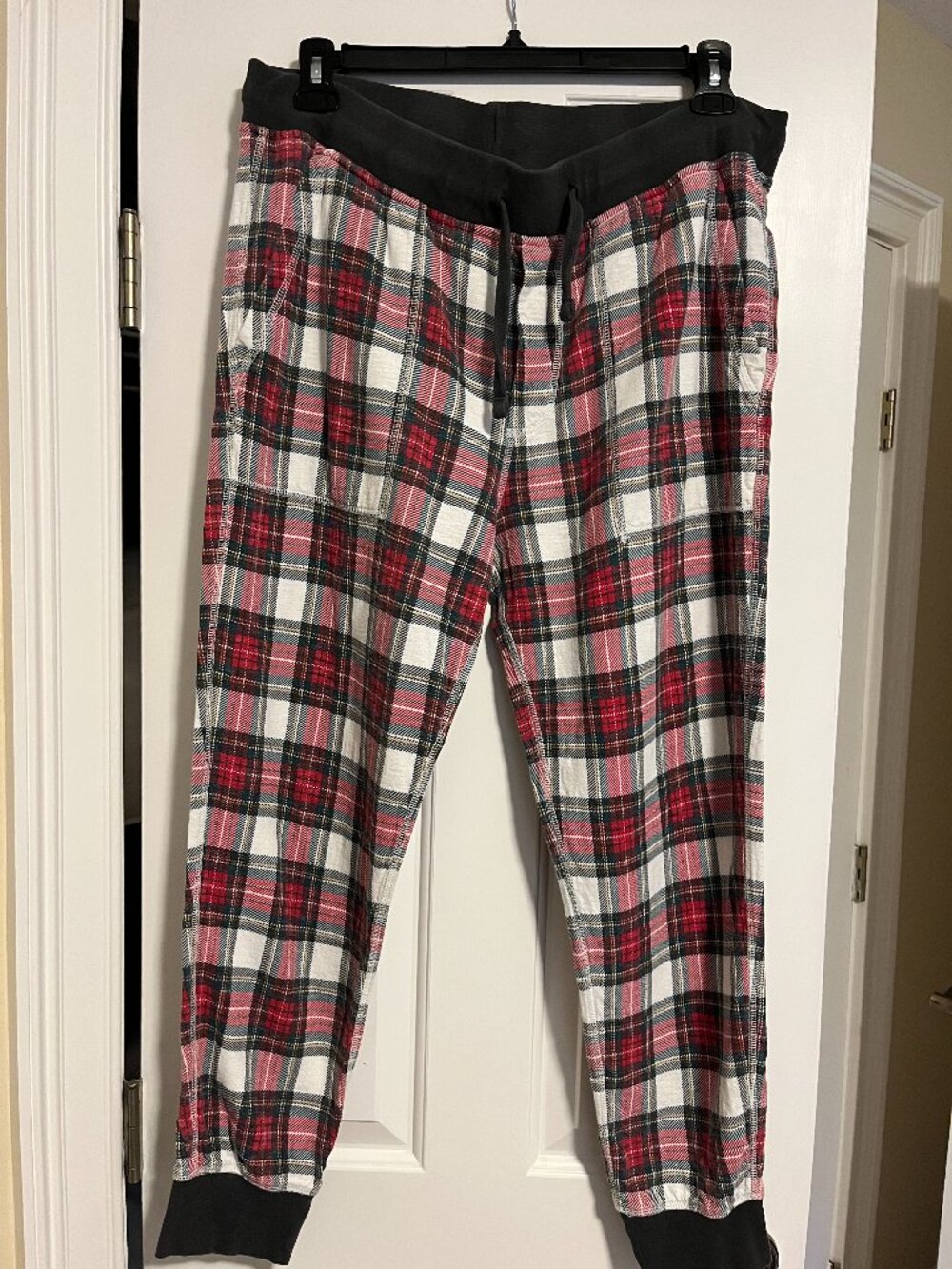 J. Crew Knit Plaid Men's Pajama Lounge Pant Jogger, Size Large